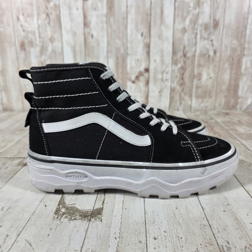 Vans Sk8-Hi Sentry WC Black White Platform High Top Sneakers Womens 7.5 Mens 6
